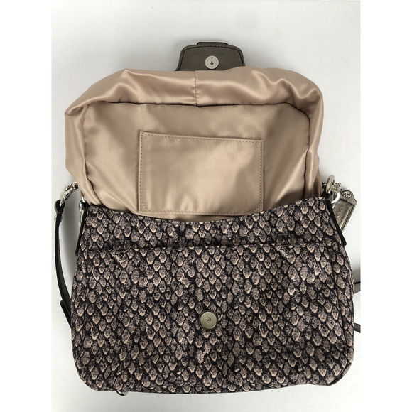 NWOT COACH Taylor Snake Print Flap Gunmetal Trim Crossbody Hand Bag F26036 - Picture 16 of 16